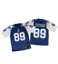 Nike Cowboys #89 Gavin Escobar Navy BlueWhite Throwback Mens Stitched NFL Elite Jersey