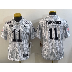 Youth Dallas Cowboys 11 Micah Parsons 2024 F U S E Arctic Camo Salute To Service Limited Stitched Football Jersey 5