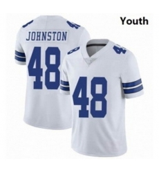 Youth Dallas Cowboys 48 Daryl Johnston Nike Vapor White Limited Jersey 