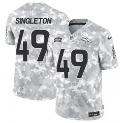 Men Denver Brocos Alex Singleton #49 2024 Salute To Service Stitched Limited NFL Jersey