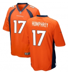 Men Denver Broncos 17 Lil 27Jordan Humphrey Orange Stitched Game Football Jersey