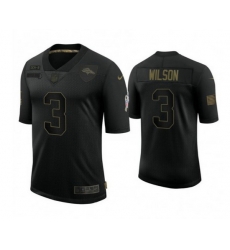 Men Denver Broncos 3 Russell Wilson Black Salute To Service Limited Stitched jersey