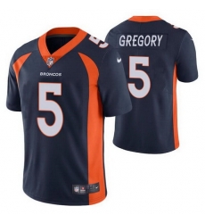 Men Denver Broncos 5 Randy Gregory Navy Vapor Untouchable Limited Stitched jersey