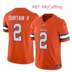 Men Denver Broncos McCaffrey #87 Orange Stitched NFL Jersey