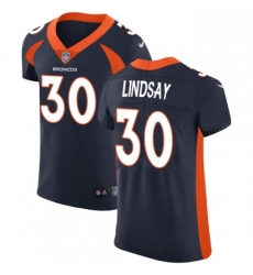 Men Nike Denver Broncos 30 Phillip Lindsay Navy Blue Alternate Vapor Untouchable Elite Player NFL Jersey