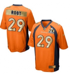 Nike Broncos #29 Bradley Roby Orange Team Color Mens Stitched NFL Game Super Bowl 50 Collection Jersey