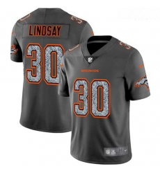 Nike Broncos 30 Phillip Lindsay Gray Camo Vapor Untouchable Limited Jersey