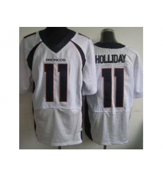 Nike Denver Broncos 11 Trindon Holliday White Elite NFL Jersey