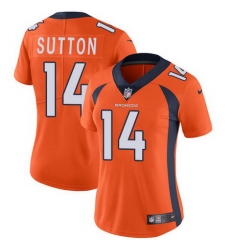 Nike Broncos #14 Courtland Sutton Orange Team Color Womens Stitched NFL Vapor Untouchable Limited Jersey