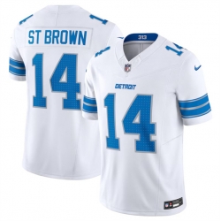 Youth Detroit Lions 14 Amon Ra St Brown White 2024 F U S E Vapor Limited Stitched Jersey