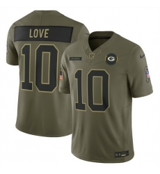 Men Green Bay Packers 10 Jordan Love Olive 2025 Salute to Service Limited Stitched Football Jersey Men Green Bay Packers 10 Jordan Love Olive 2025 Salute to Service Limited Stitched Football Jersey