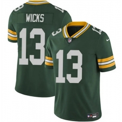 Men Green Bay Packers 13 Dontayvion Wicks Green 2025 Vapor Untouchable Limited Stitched Football Jersey Men Green Bay Packers 13 Dontayvion Wicks Green 2025 Vapor Untouchable Limited Stitched Football Jersey