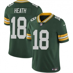 Men Green Bay Packers 18 Malik Heath Green Vapor Untouchable Limited Stitched Jersey