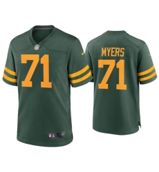 Men Green Bay Packers 71 Josh Myers Alternate Limited Green Jersey