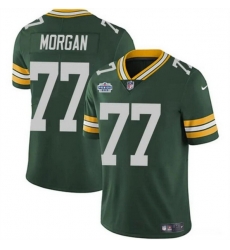 Men Green Bay Packers 77 Jordan Morgan Green 2024 Draft Vapor Limited Stitched Football Jersey