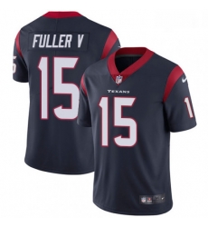 Men Nike Houston Texans 15 Will Fuller V Limited Navy Blue Team Color Vapor Untouchable NFL Jersey