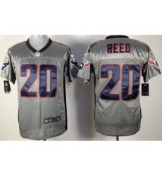 Nike Houston Texans 20 Ed Reed Grey Elite Shadow NFL Jersey