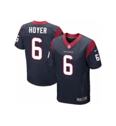 Nike Houston Texans 6 Brian Hoyer Blue Elite NFL Jersey