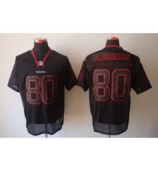 Nike Houston Texans 80 Andre Johnson Black Elite Lights Out NFL Jersey