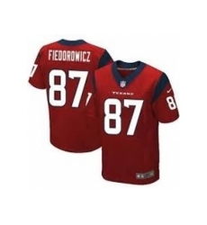 Nike Houston Texans 87 C.J. Fiedorowicz Red Elite NFL Jersey