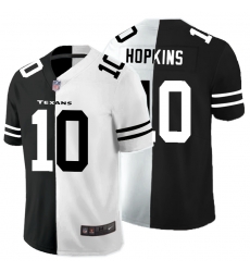 Nike Texans 10 DeAndre Hopkins Black And White Split Vapor Untouchable Limited Jersey