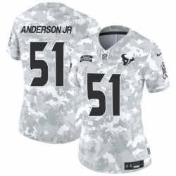 Women Houston Texans 51 Will Anderson Jr 2024 F U S E Arctic Camo Salute To Service Limited Stitched Football Jersey