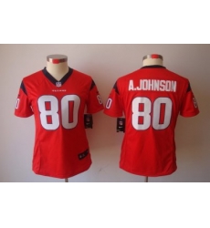 Women Nike Houston Texans #80 A.johnson Red [Women's NIKE LIMITED Jersey]