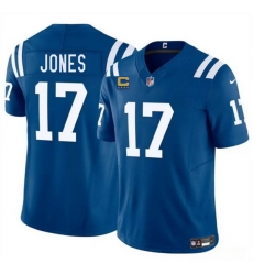 Men Indianapolis Colts 17 Riley Leonard Blue 2025 F U S E  With 4 Star C Patch Vapor Limited Stitched Football Jersey Men Indianapolis Colts 17 Riley Leonard Blue 2025 F U S E  With 4 Star C Patch Vapor Limited Stitched Football Jersey