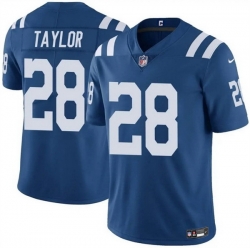 Men Indianapolis Colts 28 Jonathan Taylor Blue Vapor Limited Stitched Football Jersey Men Indianapolis Colts 28 Jonathan Taylor Blue Vapor Limited Stitched Football Jersey