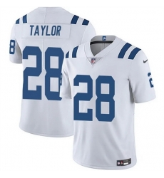 Men Indianapolis Colts 28 Jonathan Taylor White Vapor Limited Stitched Football Jersey