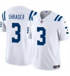Men Indianapolis Colts 3 Spencer Shrader White 2025 F U S E  Vapor Limited Stitched Football Jersey