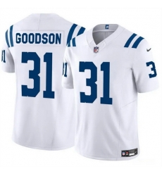 Men Indianapolis Colts 31 Tyler Goodson White 2024 F U S E Vapor Limited Stitched Football Jersey