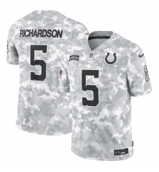 Men Indianapolis Colts 5 Anthony Richardson 2024 Arctic Camo Salute To Service Limited Stitched Football Jersey