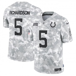 Men Indianapolis Colts 5 Anthony Richardson 2024 Arctic Camo Salute To Service Limited Stitched Football Jersey