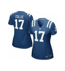 Women Nike Indianapolis Colts 17 Austin Collie Blue NFL Jerseys