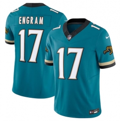 Men Jacksonville Jaguars 17 Evan Engram Teal 2024 F U S E  Prowler Throwback Vapor Limited Stitched Football Jersey