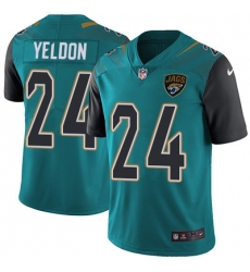 Nike Jaguars #24 T J Yeldon Teal Green Team Color Mens Stitched NFL Vapor Untouchable Limited Jersey