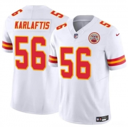 Men  Kansas City Chiefs 56 George Karlaftis White 2024 F U S E Vapor Untouchable Limited Stitched Football Jersey