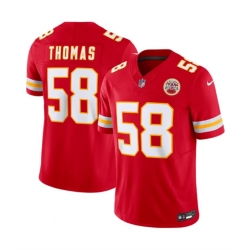 Men  Kansas City Chiefs 58 Derrick Thomas Red 2024 F U S E Vapor Untouchable Limited Stitched Football Jersey