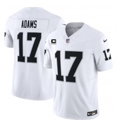 Men Las Vegas Raiders 17 Davante Adams White 2023 F U S E With C Patch Vapor Untouchable Stitched Football Jersey