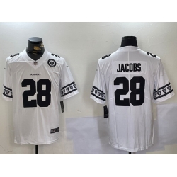 Men Las Vegas Raiders 28 Josh Jacobs White Limited Stitched Jersey