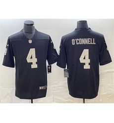 Men Las Vegas Raiders 4 Aidan O 27Connell Black Vapor Untouchable Stitched Football Jersey