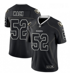 Mens Nike Oakland Raiders 52 Khalil Mack Limited Lights Out Black Rush NFL Jersey