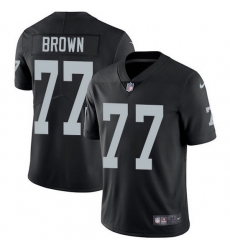 Nike Raiders 77 Trent Brown Black Team Color Men Stitched NFL Vapor Untouchable Limited Jersey