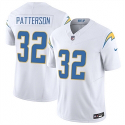 Men Los Angeles Chargers 32 Jaret Patterson White 2025 F U S E  Vapor Limited Stitched Football Jersey