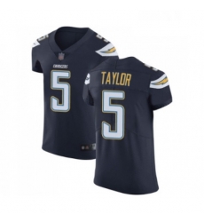 Men Los Angeles Chargers 5 Tyrod Taylor Navy Blue Team Color Vapor Untouchable Elite Player Football Jersey