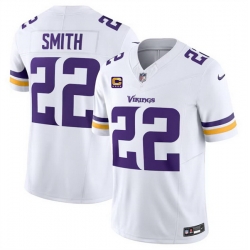 Men Minnesota Vikings 22 Harrison Smith White 2024 F U S E  With 4 Star C Patch Vapor Untouchable Limited Stitched Jersey