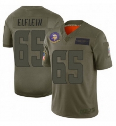 Men Minnesota Vikings 65 Pat Elflein Limited Camo 2019 Salute to Service Football Jersey