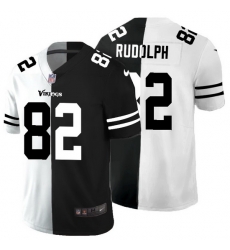 Minnesota Vikings 82 Kyle Rudolph Men Black V White Peace Split Nike Vapor Untouchable Limited NFL Jersey