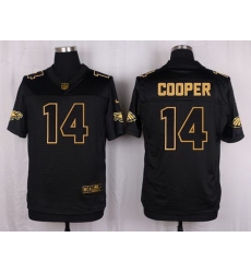 Nike Eagles #14 Riley Cooper Black Mens Stitched NFL Elite Pro Line Gold Collection Jersey